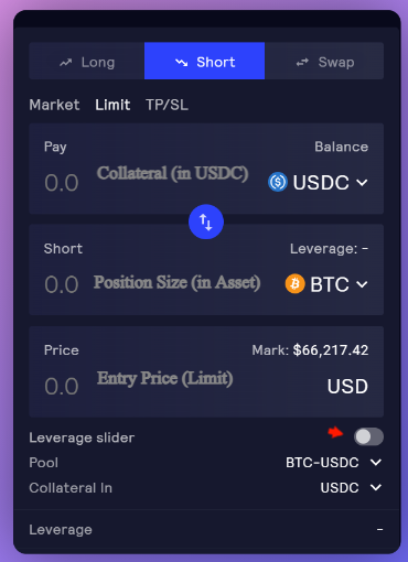 Leverage slider off